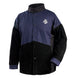 Black Stallion JH1016-NB BSX 9 oz FR Hybrid Jacket With Brown Split Cowhide Sleeves, Navy/Black
