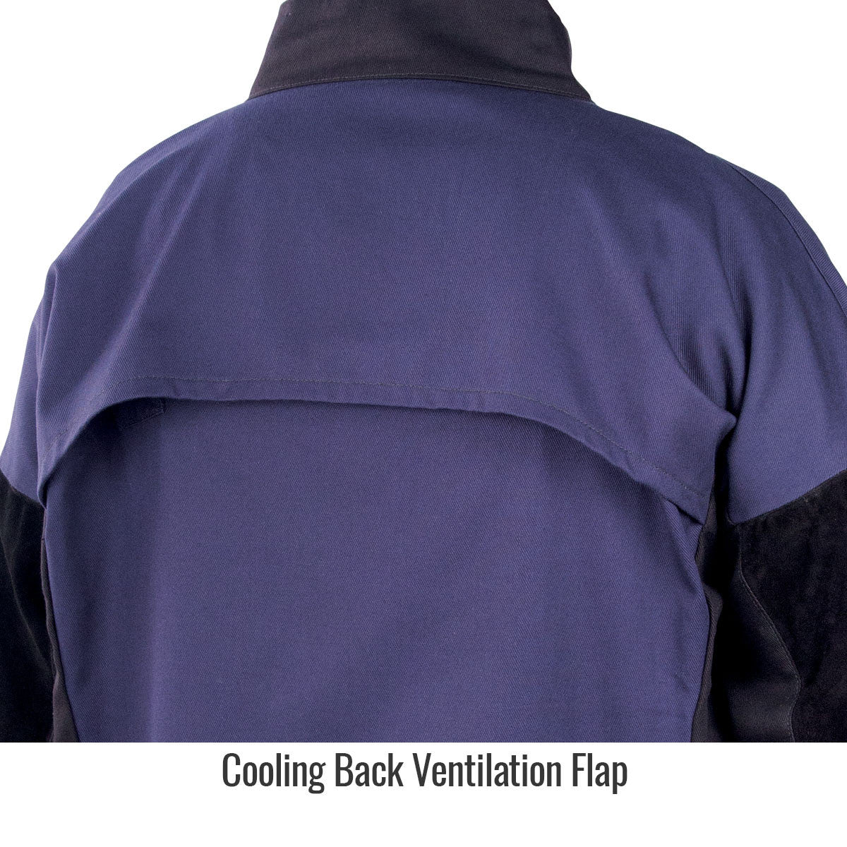 Cooling Back Ventilation Flap — Black Stallion JH1016-NB hybrid jacket