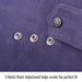 3-Notch Waist Adjustment helps create the perfect fit — Black Stallion JH1515-NB hybrid jacket