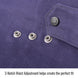 3-Notch Waist Adjustment helps create the perfect fit — Black Stallion JH1515-NB hybrid jacket