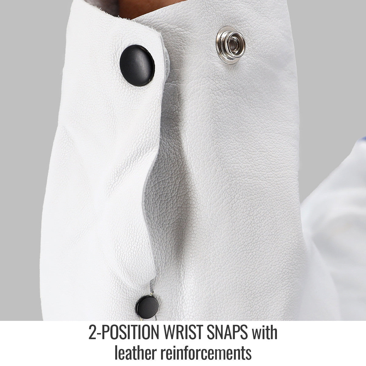 2-position Wrist Snaps with leather reinforcements — Black Stallion JH3010-RB hybrid jacket