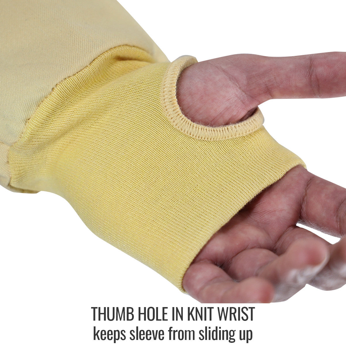 Thumb Hole IN Knit Wrist keeps sleeve from sliding up — Black Stallion JH3025-NY hybrid jacket