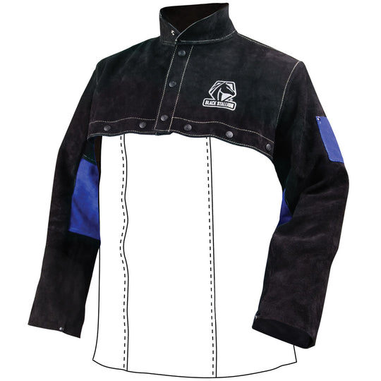 Black Stallion JL1021-BB Side Split Cowhide Leather Welding Cape Sleeve