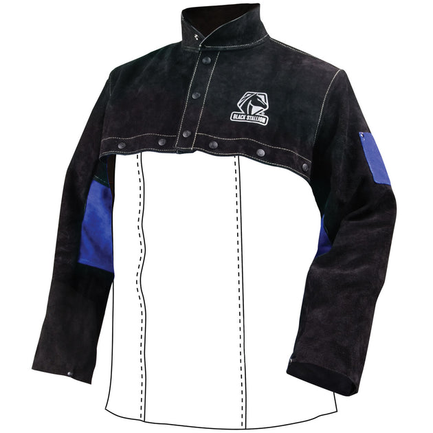 Black Stallion JL1021-BB Side Split Cowhide Leather Welding Cape Sleeve