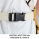 Adjustable Waist Strap with molded buckle for a secure fit — Black Stallion JL1542-TN welding bib