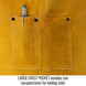 Large Chest Pocket includes two compartments for holding tools — Black Stallion JL1542-TN welding bib