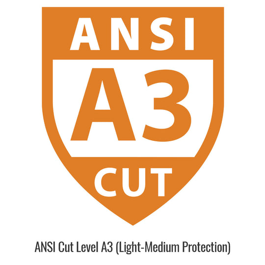 ANSI Cut Level A5 (Light-Medium Protection) — Black Stallion KS-18-YL knit sleeve