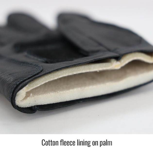 Cotton fleece lining on palm — Black Stallion LS50 welding gloves