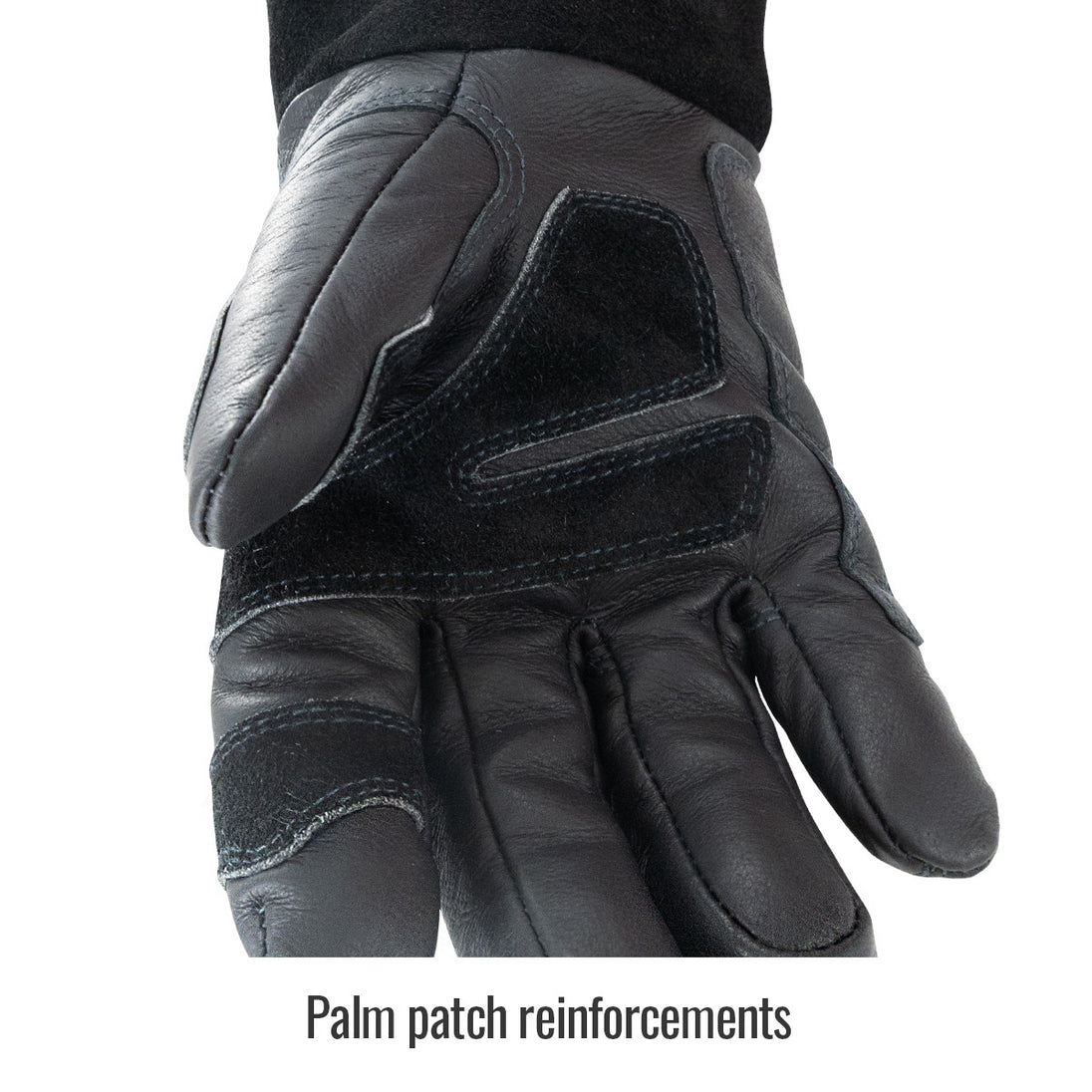 Palm patch reinforcements — Black Stallion LS50 welding gloves