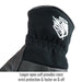 Longer open cuff provides more wrist protection & faster on & off — Black Stallion LT50 welding gloves