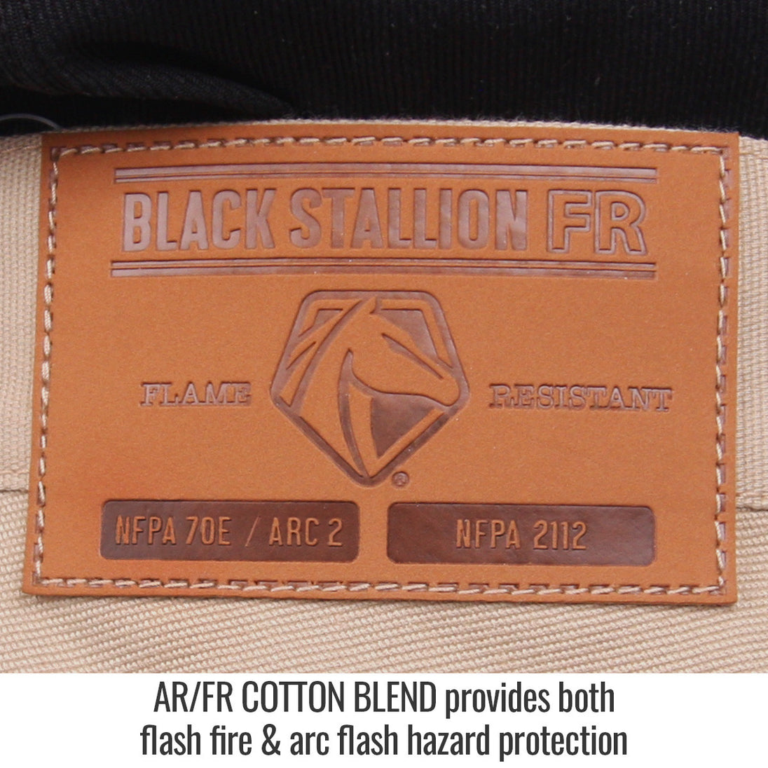 Ar/fr Cotton Blend provides both flash fire & arc flash hazard protection — Black Stallion PF5532-KH utility pant