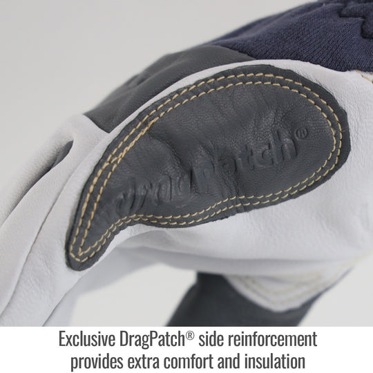 Exclusive DragPatch® side reinforcement provides extra comfort and insulation — Black Stallion T50 welding glove
