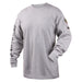 Black Stallion TF2510-GY 7 oz FR Cotton Long Sleeve t, Shirt (NFPA 2112 / 70E), Gray
