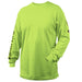 Black Stallion TF2510-LM 7 oz FR Cotton Long Sleeve t, Shirt (NFPA 2112 / 70E), Lime Green