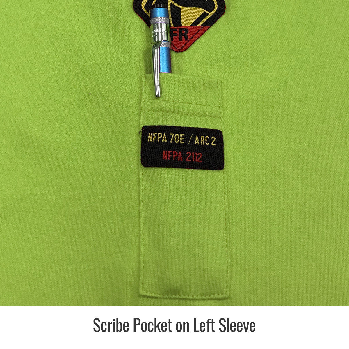 Scribe Pocket on Left Sleeve — Black Stallion TF2510-LM long sleeve
