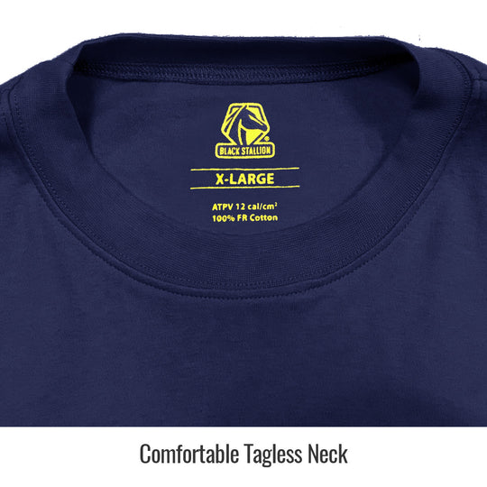 Comfortable Tagless Neck — Black Stallion TF2510-NV long sleeve