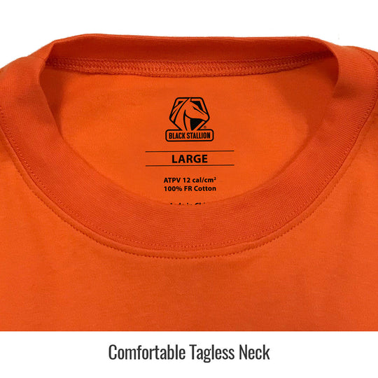 Comfortable Tagless Neck — Black Stallion TF2510-OR long sleeve