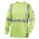 Black Stallion TF2511-LM 7 oz FR Cotton Long Sleeve t, Shirt With Reflective (NFPA 2112 / 70E), Lime Green