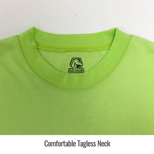 Comfortable Tagless Neck — Black Stallion TF2511-LM long sleeve