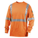 Black Stallion TF2511-OR 7 oz FR Cotton Long Sleeve t, Shirt With Reflective (NFPA 2112 / 70E), Orange