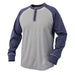 Black Stallion TF2520-NG 7 oz FR Cotton Henley Style t, Shirt (NFPA 2112 / 70E), Navy/Gray