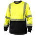 Black Stallion TF3030-HB 7 oz FR Coton Knit Long Sleeve t, Shirt (NFPA 2112 / 70E), ANSI hi, Vis