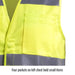 Four pockets on left chest hold small items — Black Stallion VF1110-HY cotton vest