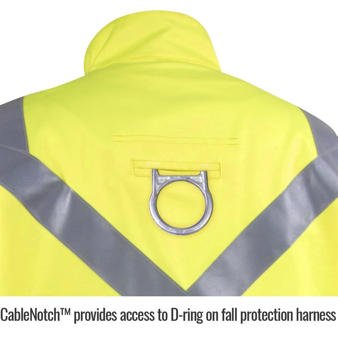 Provides access to D-ring on fall protection harness — Black Stallion VF1110-HY cotton vest