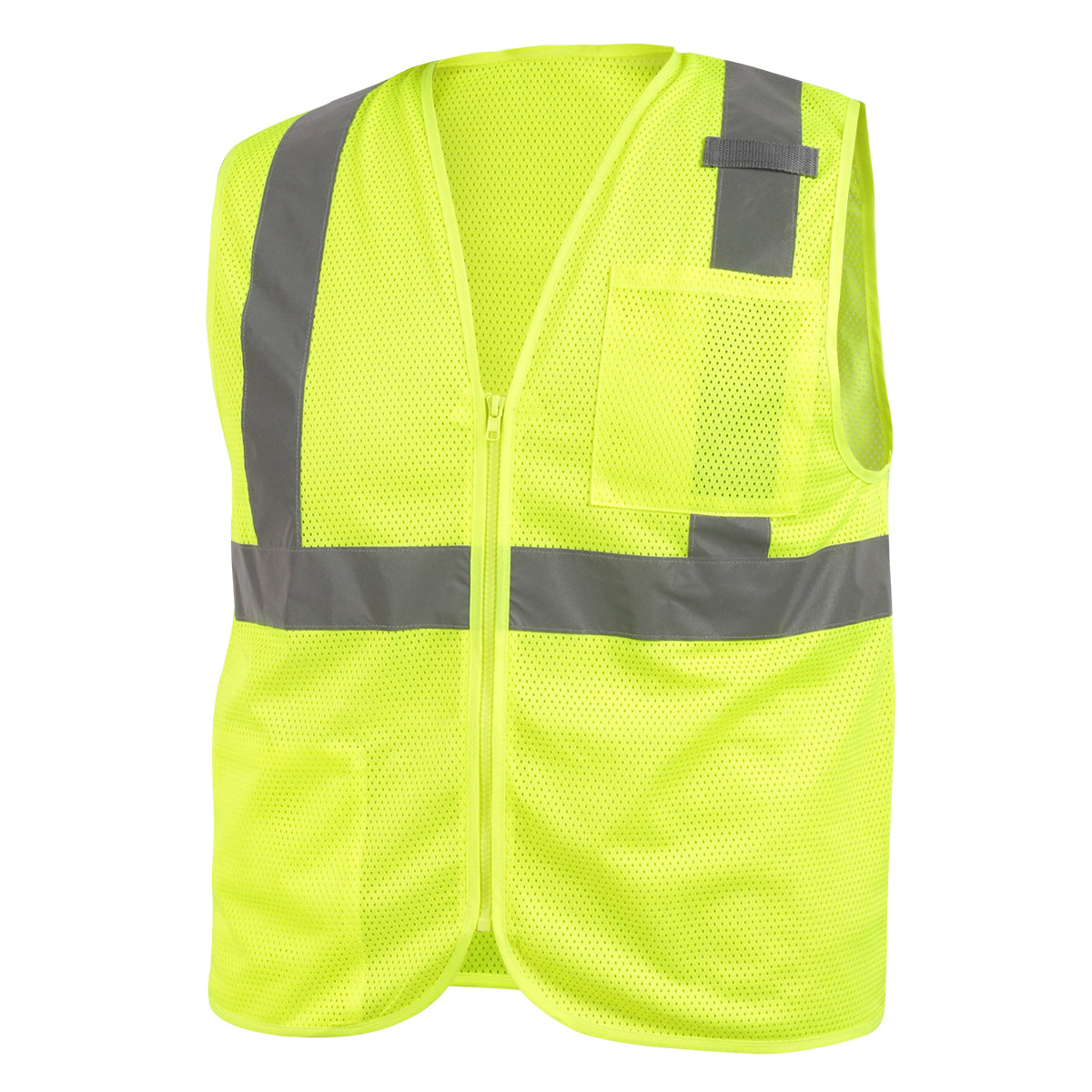 Black Stallion VS2020-LM ANSI Class 2 Hi-Vis Standard Safety Vest, Safety Lime