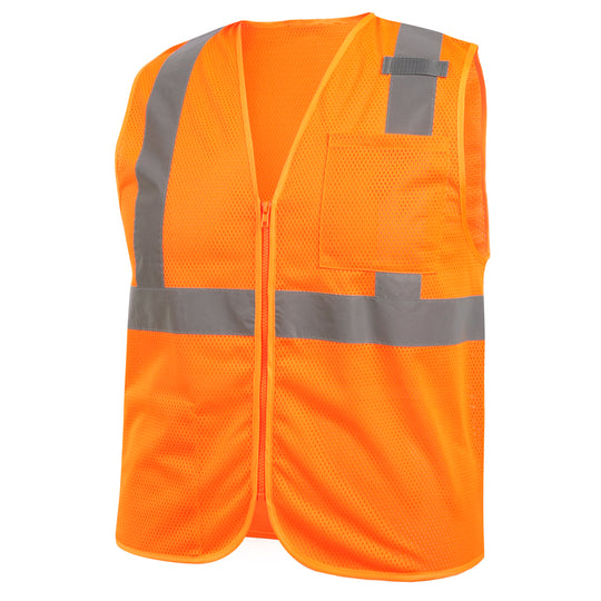 Black Stallion VS2020-OR ANSI Class 2 Hi-Vis Standard Safety Vest, Safety Orange