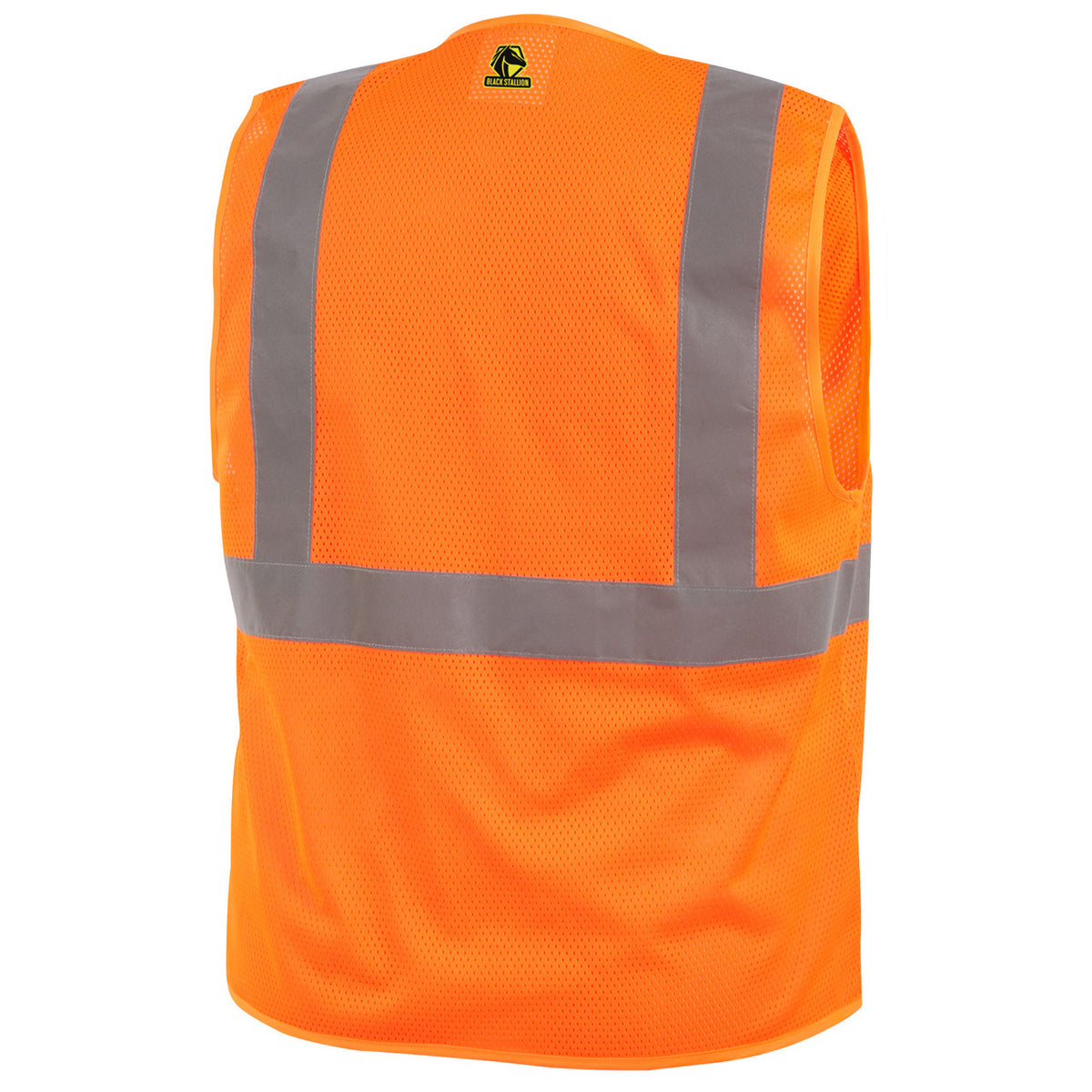 Back view of the Black Stallion VS2020-OR safety vest