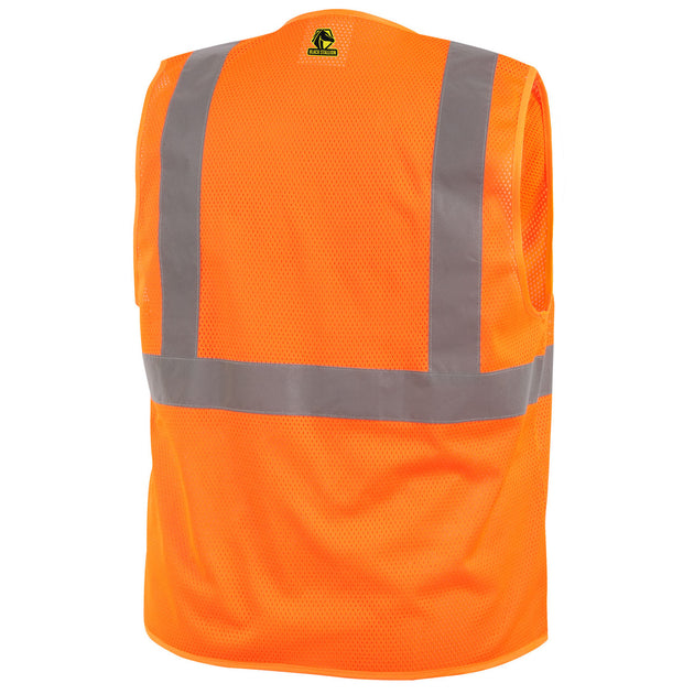 Back view of the Black Stallion VS2020-OR safety vest