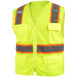 Black Stallion VS2035-LM ANSI Class 2 Hi-Vis 7-Pocket Safety Vest, Safety Lime