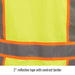 Reflective tape with contrast border — Black Stallion VS2035-LM safety vest