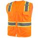 Black Stallion VS2035-OR ANSI Class 2 Hi-Vis 7-Pocket Safety Vest, Safety Orange