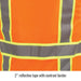 Reflective tape with contrast border — Black Stallion VS2035-OR safety vest