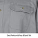 Chest Pockets with Flaps & Pencil Slot — Black Stallion WF2110-GY work shirt