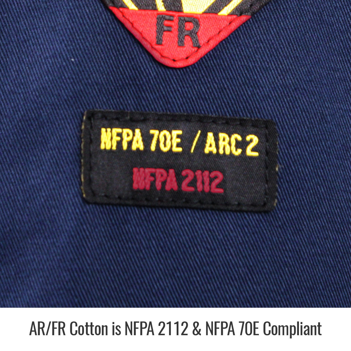 Ar/fr Cotton is NFPA 2112 & NFPA 70E Compliant — Black Stallion WF2110-NV work shirt