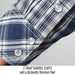 2-snap Barrel Cuffs add a distinctly Western flair — Black Stallion WF2110-PB work shirt