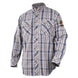 Black Stallion WF2110-PB 7 oz FR Cotton Work Shirt (NFPA 2112 / 70E), Blue Plaid