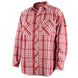 Black Stallion WF2110-PR 7 oz FR Cotton Work Shirt (NFPA 2112 / 70E), Red Plaid