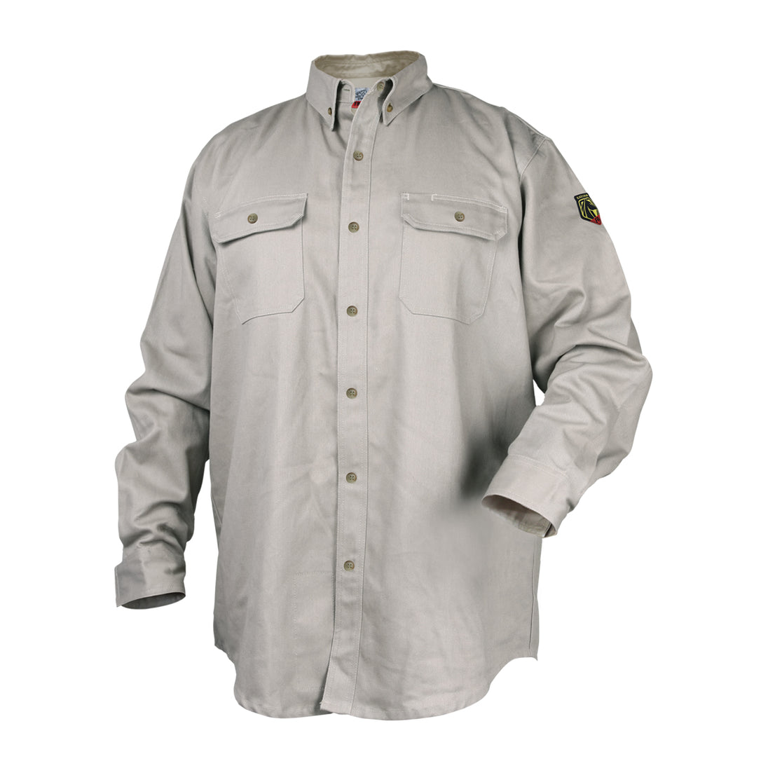 Black Stallion WF2110-ST 7 oz FR Cotton Work Shirt (NFPA 2112 / 70E), Stone