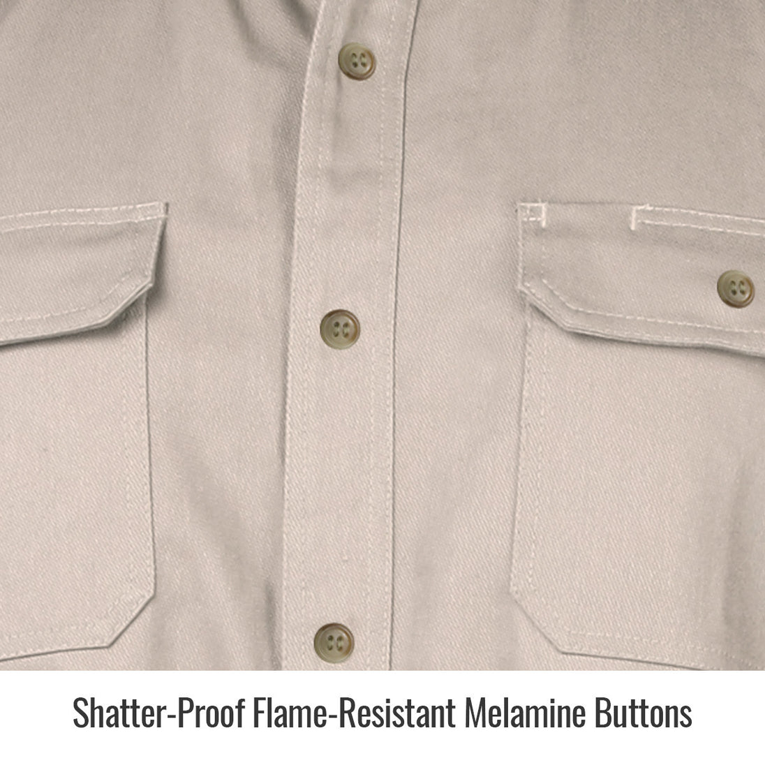 Melamine Buttons — Black Stallion WF2110-ST work shirt