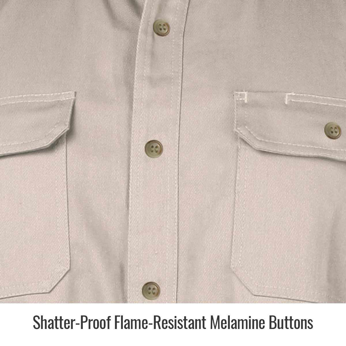 Melamine Buttons — Black Stallion WF2110-ST work shirt