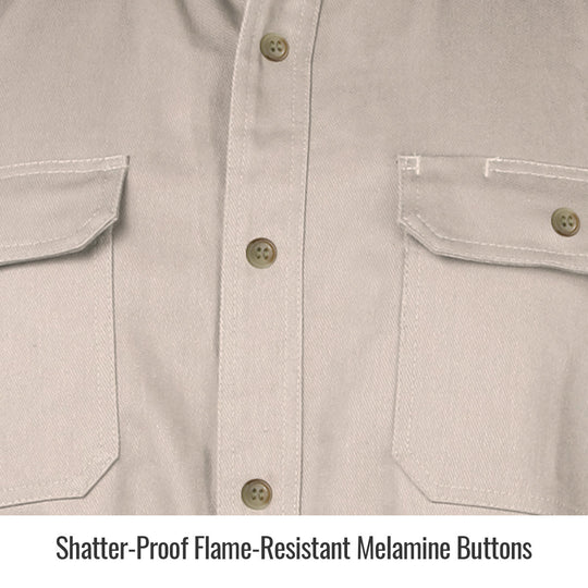 Melamine Buttons — Black Stallion WF2110-ST work shirt