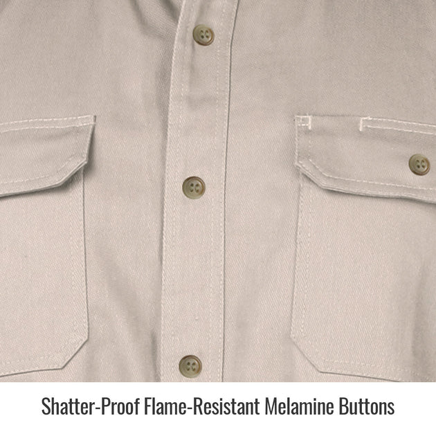 Melamine Buttons — Black Stallion WF2110-ST work shirt