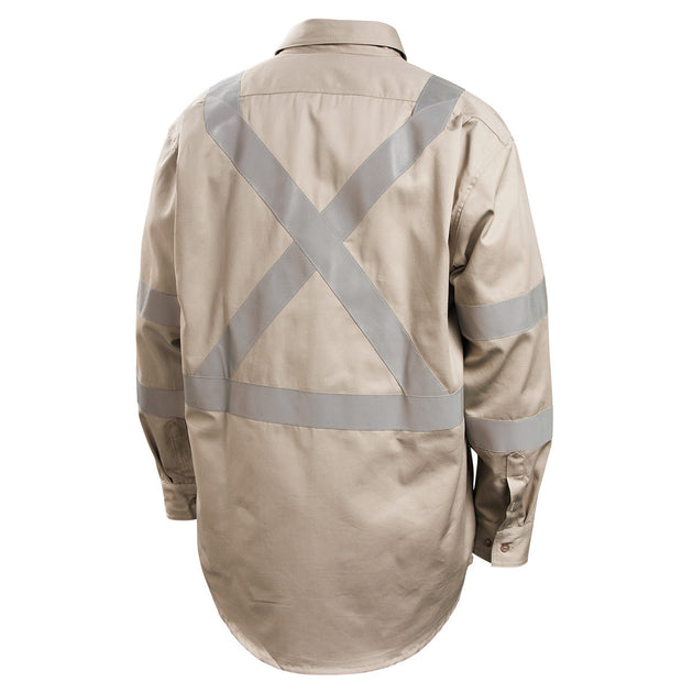 Back view of the Black Stallion WF2112-ST work shirt