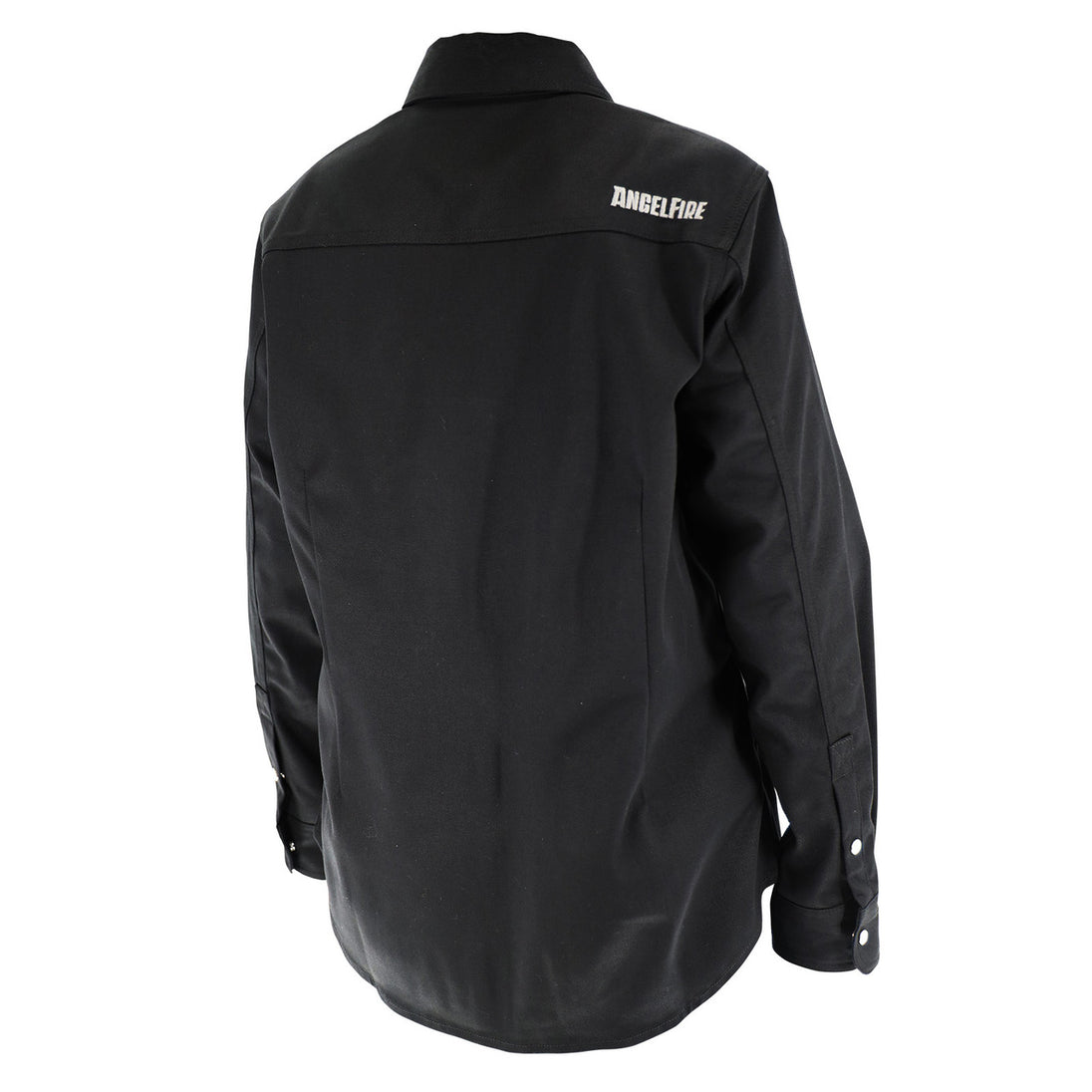 Back view of the Black Stallion WF3515-BK work shirt