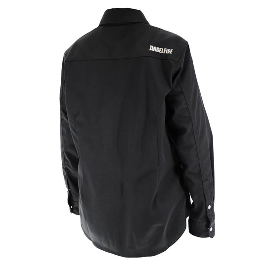 Back view of the Black Stallion WF3515-BK work shirt