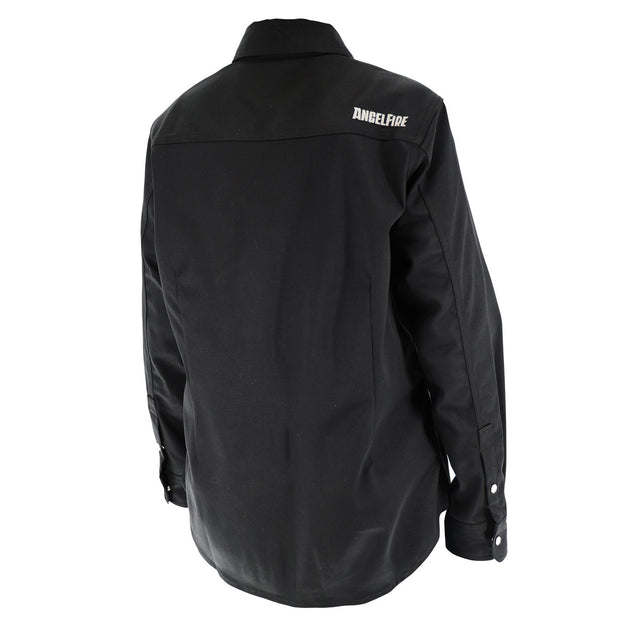 Back view of the Black Stallion WF3515-BK work shirt